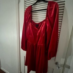 Eloquii Red Velvet Dress